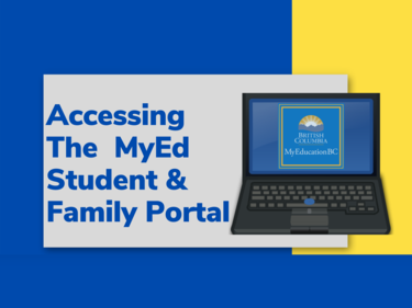Graphic accessing MyEd student and family portal